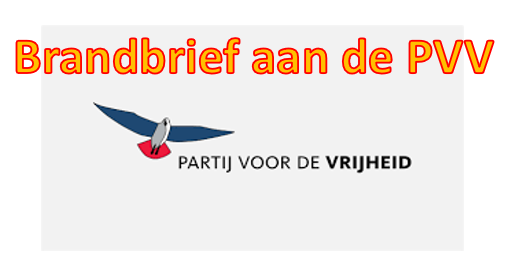 Brandbrief aan Geert Wilders